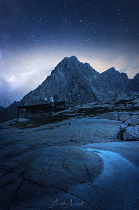Tatry hory noční obloha hvězdy