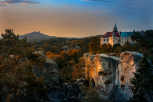 Česko Hrubá Skála krajina ráno